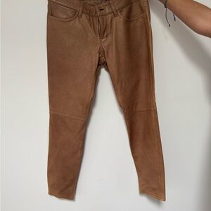 GAP Tan Leather Trousers